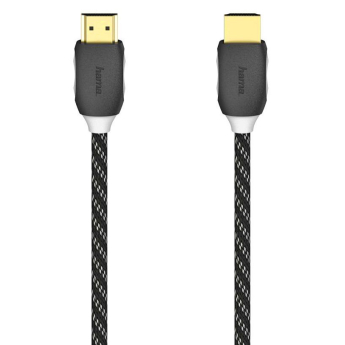 Високоскоростен HDMI 4K кабел HAMA с пренос на видео и аудио данни. С позлатени конектори, екраниран - 1.5 метра