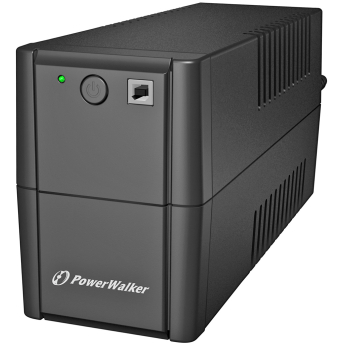 Непрекъсваемо токозахранващо устройство /UPS/ Line Interactive, симулирана синусоида: PowerWalker VI600SH, 650VA - 360 Watt Max, 2xSchuko контакта, 1 Батерия 12V/7 Ah