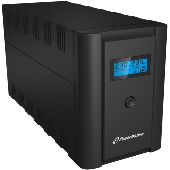 UPS PowerWalker VI2200LCD, 2200VA 1200W Max, Line Interactive, симулирана синусоида, 2 Батерии 12V/9 Ah, LCD панел, RJ45 защита
