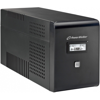 UPS PowerWalker VI2000LCD, 1500VA 900W Max, Line Interactive, симулирана синусоида, 2 Батерии 12V/9 Ah, LCD панел, RJ45 защита