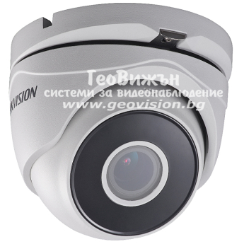 HD-TVI камера HIKVISION DS-2CE56D8T-IT3ZE: 2 MPX 1920x1080. PoC - захранване по коаксиален кабел, инфрачервено осветление до 60 метра, моторизиран варифокален обектив 2.7-13.5 mm, Ultra Low Light