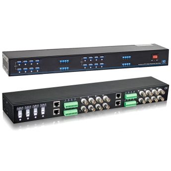UTEPO UTP116AR - 16 канален активен видео трансмитер, за пренос на видео сигнал по UTP кабел