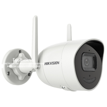 Безжична Wi-Fi мрежова IP камера HIKVISION DS-2CV2021G2-IDW(D): 2 MPX, обектив 4 mm, инфрачервено осветление до 30 метра, вграден микрофон с шумов филтър и говорител
