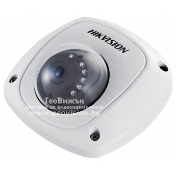 HD-TVI куполна камера за превозни средства HIKVISION AE-VC211T-IR: 2 мегапиксела 1920х1080, Обектив: фиксиран 2.8 mm