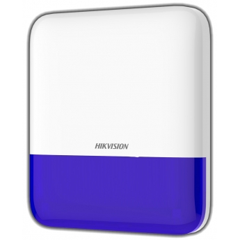 HIKVISION DS-PS1-Е-WE: Безжична сирена за външен монтаж, мощност 110 dB и вградена стробоскопична синьо-червена алармена светлина