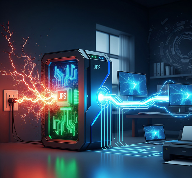 Как непрекъсваемите токозахранващи устройства (UPS) защитават вашата техника