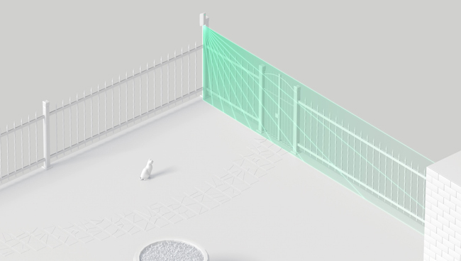 AJAX Curtain Outdoor: Безжичен двоен пасивен инфрачервен детектор за движение тип завеса с микровълнов сензор, разстояние на детекция 8-12 метра и ъгъл 8 градуса, за външен монтаж