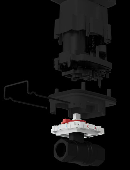 Mounting platform with lever for manual shutoff